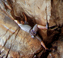 Bernd beim 6c+ - Versuch